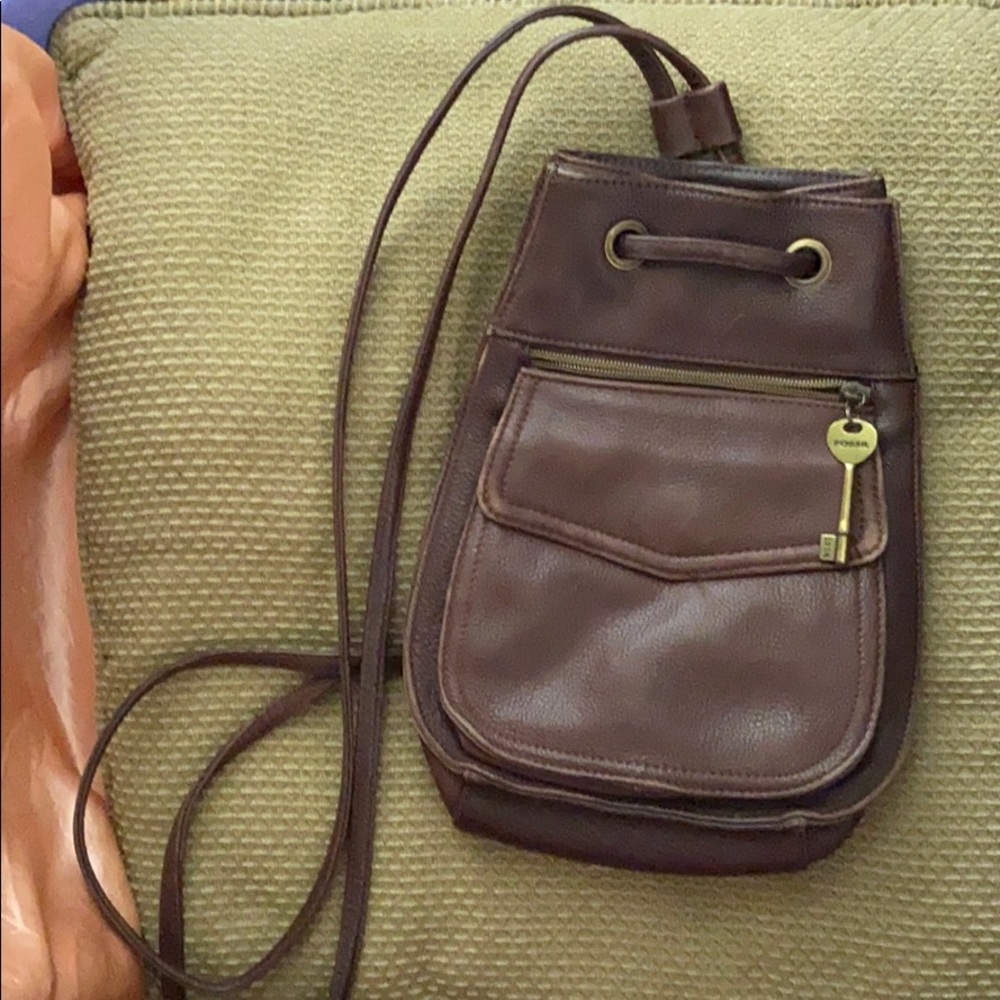 brown leather mini backpack